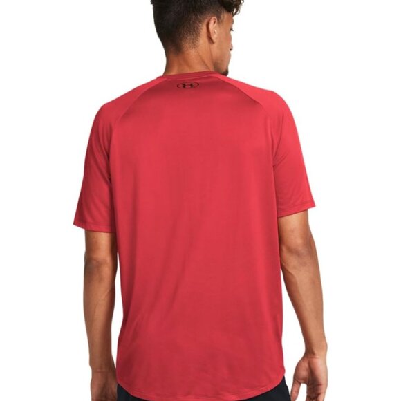 Under Armour Men's Tech Print Fill Short Sleeve, (814) Red Solstice - Picture 2 of 3